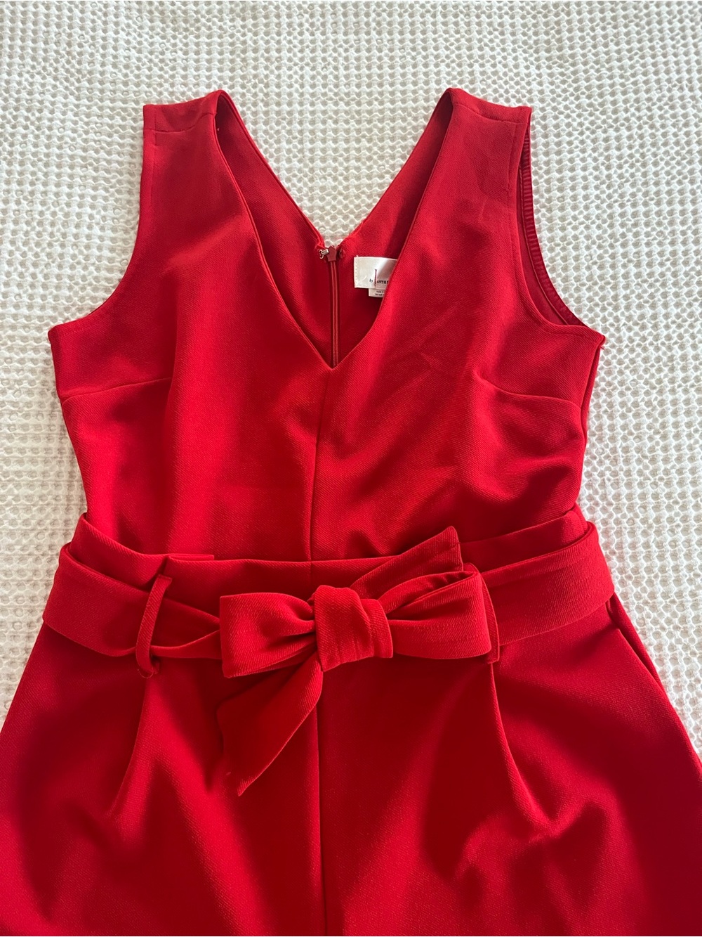 ANTHROPOLOGIE RED CATHY STRUCTURED JUMPSUIT SZ Medium - Picture 8 of 15